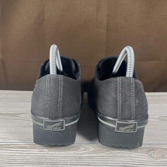 Dansko Black Canvas Clogs Sanibel Veda Vegan Shoes EU40 Womens 9.5 - Picture 4 of 9